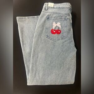 J for Justify Blue Straight Leg Jeans Classic Denim